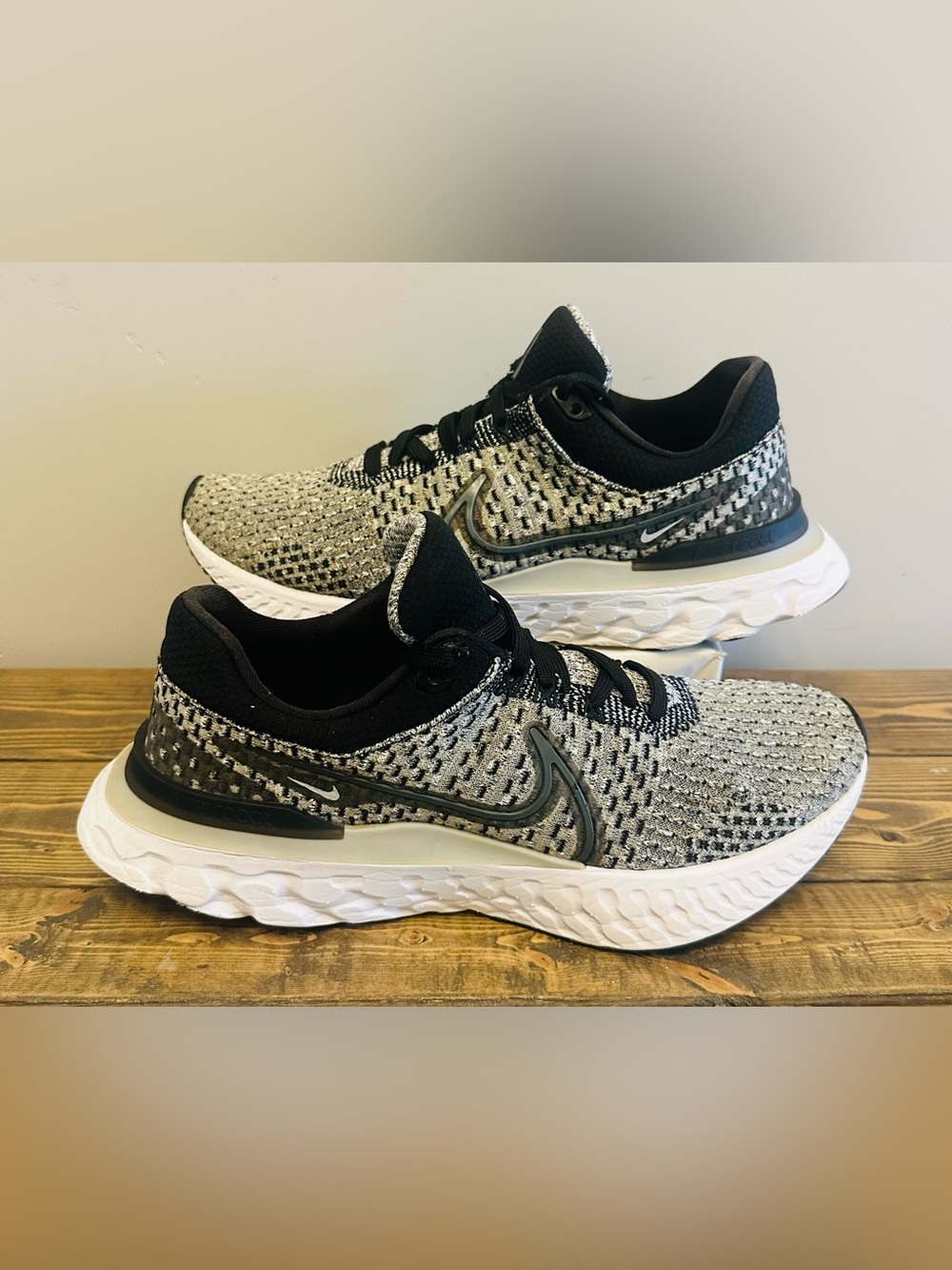 Nike React Infinity Run Flyknit 3 Shoes Black/Dark Smoke Grey Men’s 9.5